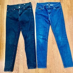 Lot of 2 Women’s Banana Republic & WHBM Skimmer Skinny Jeans Size 2 & 4